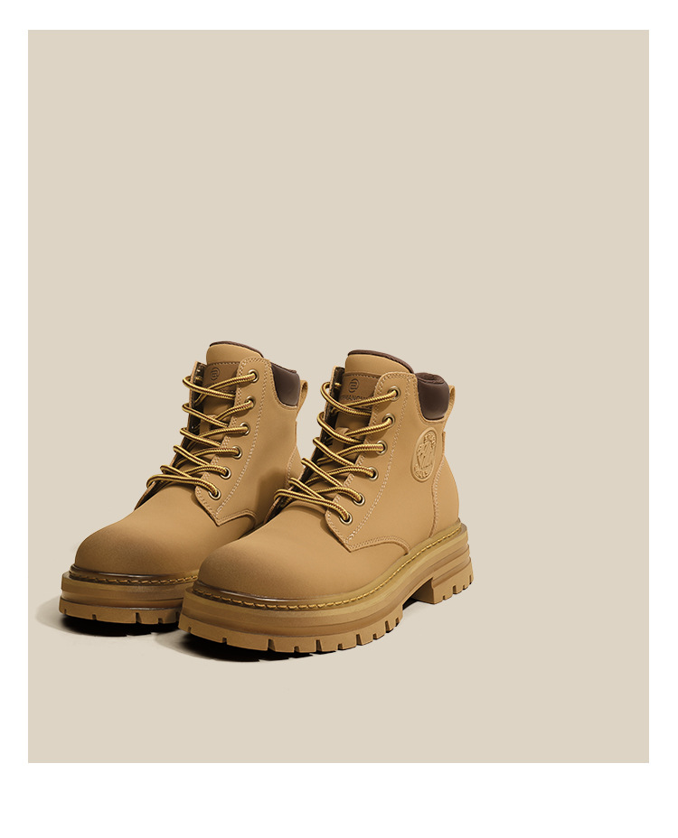 Women's Martin Boots Thick Soled British Style Casual Work Boots_voghion.com