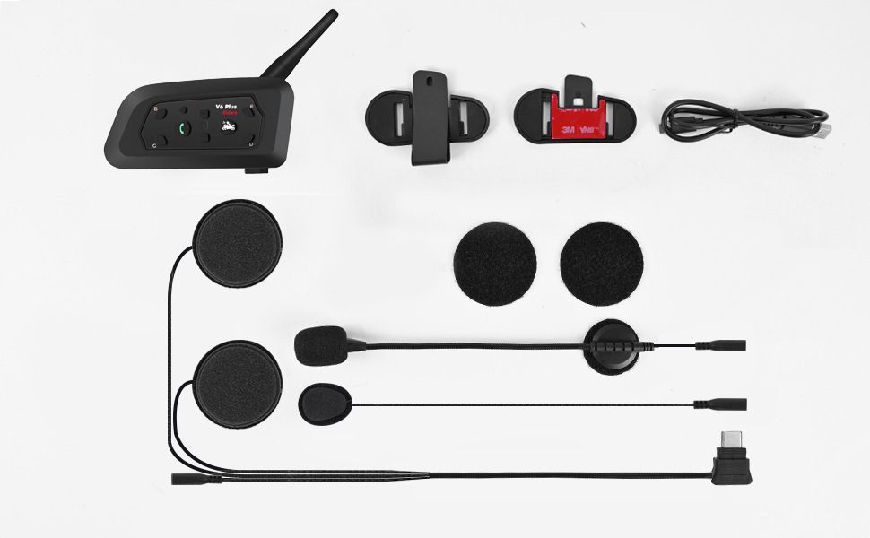 Motorcycle Helmet Bluetooth Headset Bluetooth Intercom Bluetooth Headset Intercom Helmet Intercom Bluetooth Headset V6