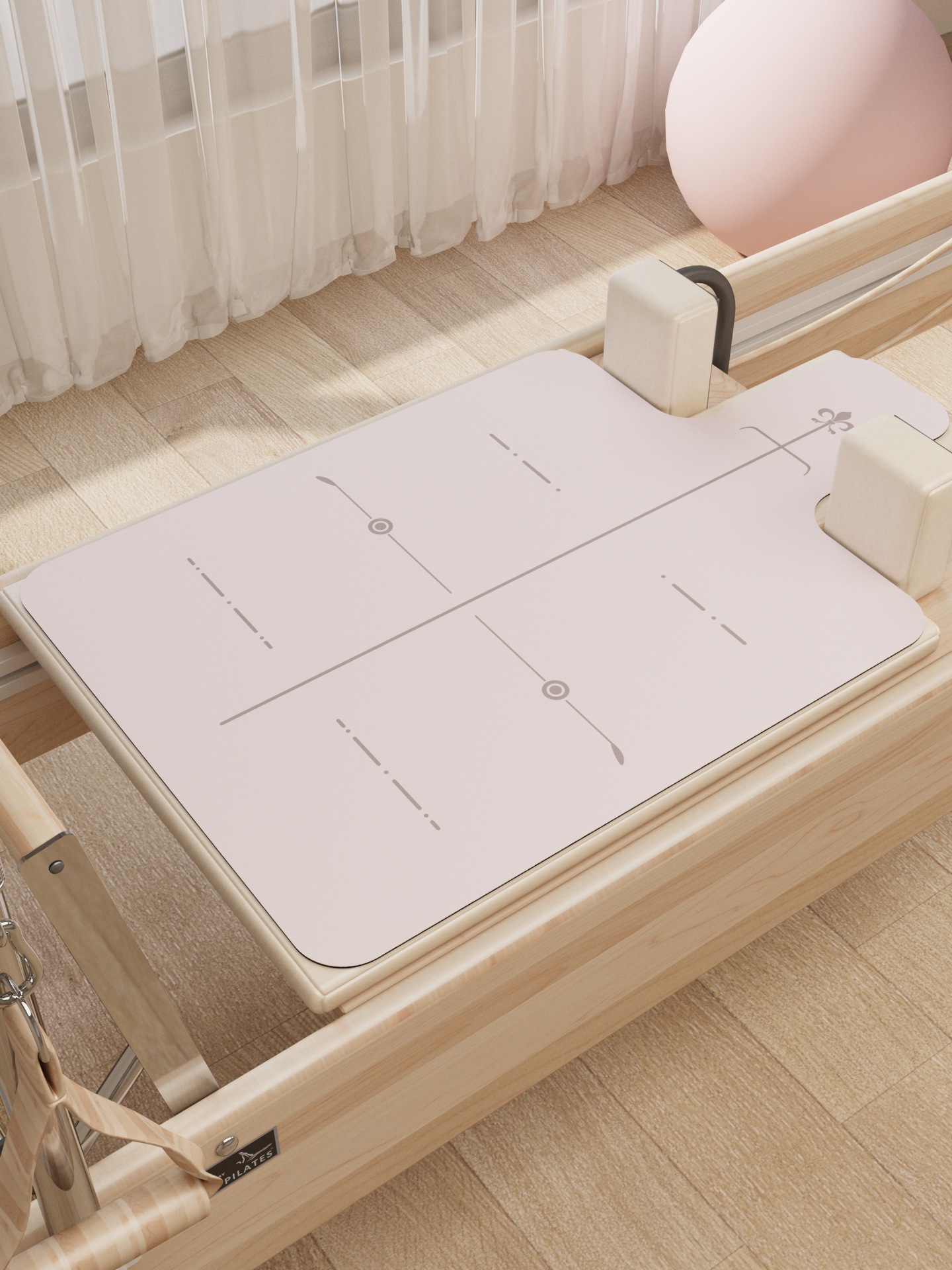 Tapete Antideslizante para Cama de Pilates de PU y Caucho Absorbente de Sudor para Yoga