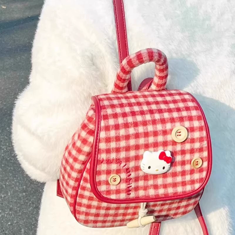 Hello Kitty, ретро-сумка, сумка-рюкзак для демисезона, носимая через плечо