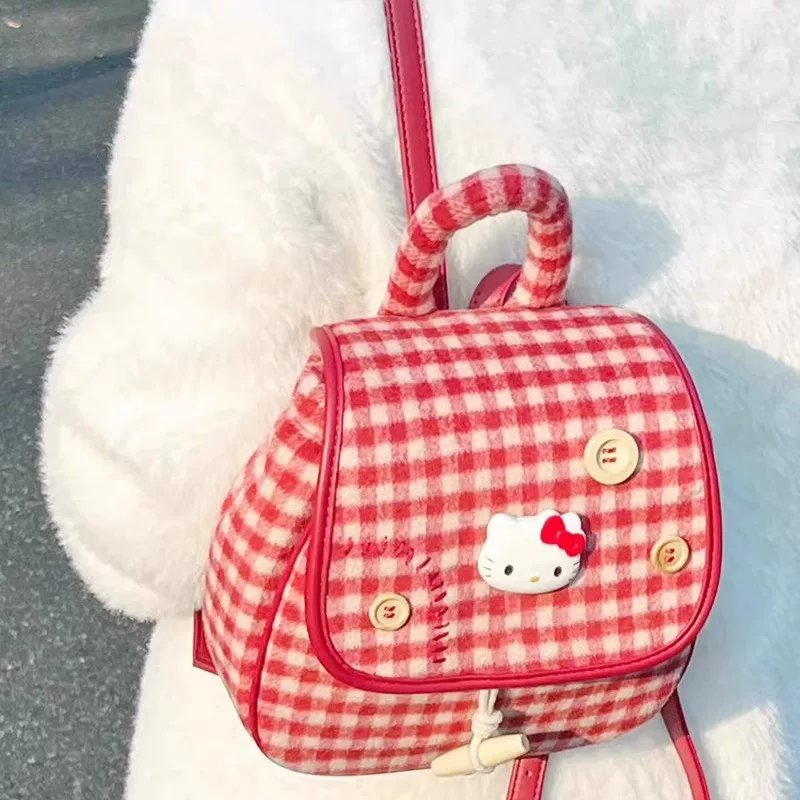 Hello Kitty, ретро-сумка, сумка-рюкзак для демисезона, носимая через плечо