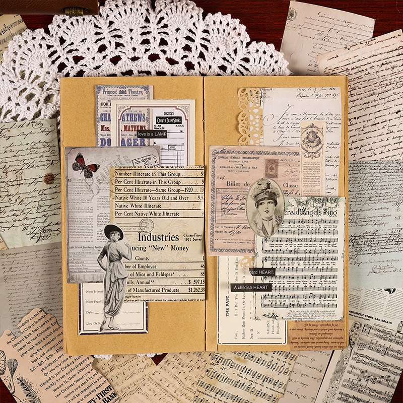 Texto retro Diario material pegatinas DIY Diario pegatinas infantiles Fondo inglés material retro papelería pegatinas