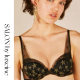[Star Love] Japanese Peach pai Original Single Shining Star Stereo Embroidery Gathered Bra Set Japanese Underwear