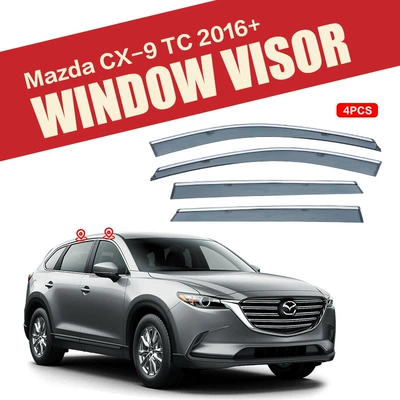 Rain shield – TB TC Window visor - standard-packaging-without-logo-mazda-cx-9-mk2-tc-2016-with-bright-strips-rain-shield
