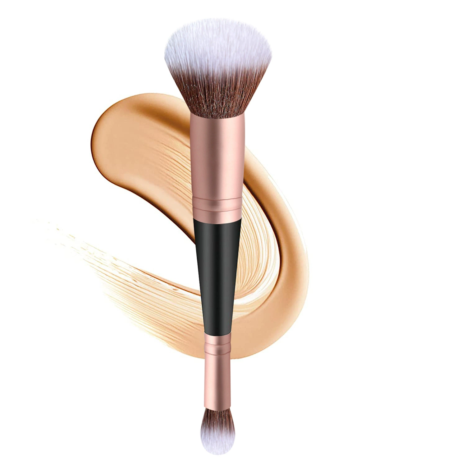 Double-sided Foundation Brush 2-in-1, Premium Makeup Primer & Eyeshadow Brush, Beginner Kit