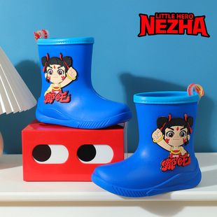 Genuine children's rain boots children's boys and girls beach rain boots waterproof overshoes non-slip rainy day kindergarten water shoes
