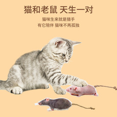 New Catnip Noisemaker Toy for Cats - Realistic Mouse with Hairy Texture, Cotton Rope, and Catnip Features