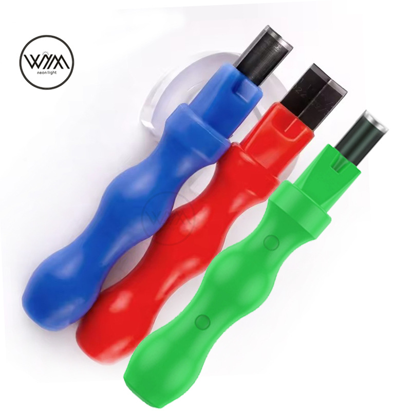 Herramientas de fabricación de luz de neón cuchillo de ángulo recto especial cuchillo de ángulo redondo tijeras de corte de silicona luz de neón con cuchillo