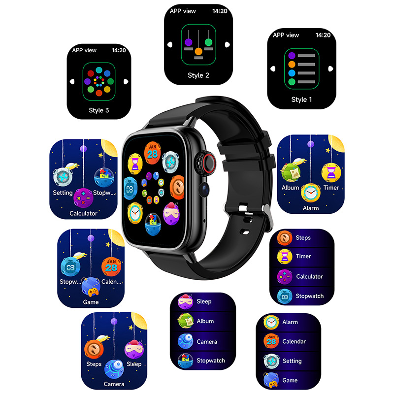 Reloj de teléfono inteligente para niños 5G ubicación de videollamada Netcom multifuncional reloj de juego con cámara de escuela primaria