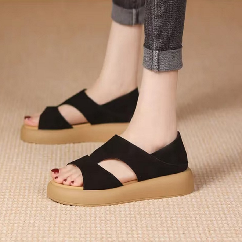 Summer non-slip retro lightweight universal sandals flat open toe…