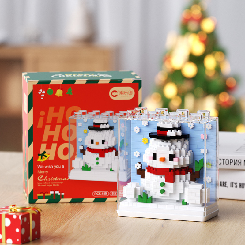 Christmas snowman 419pcs with block dust cover