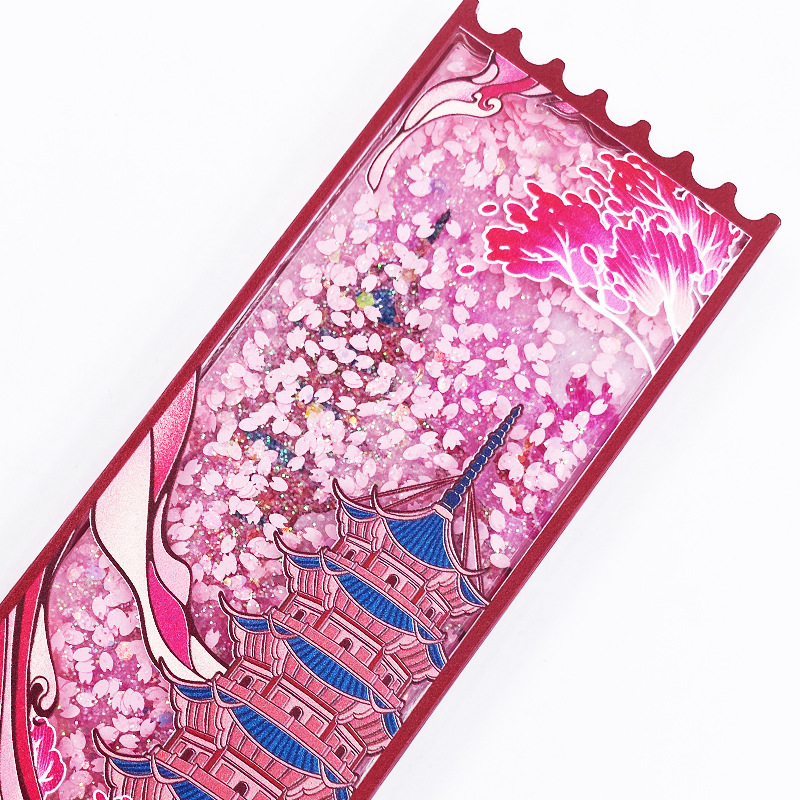 文化的・芸術的な記念品のカスタム卸売、観光名所の記念流砂チケット、流砂麻雀タイル、アクリル冷蔵庫マグネット|undefined