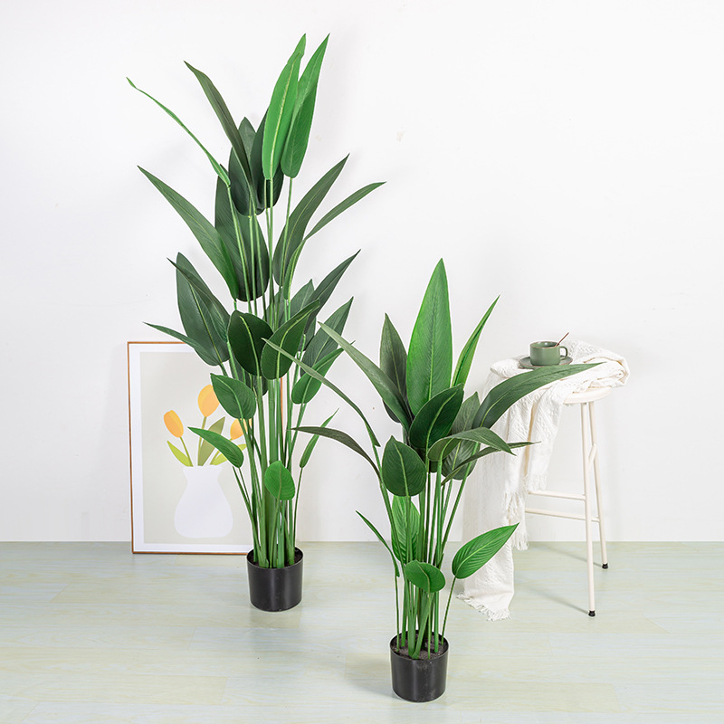 Planta Artificial de Estilo Ins, Lirio de Cala en Maceta, Árbol Artificial Falso, Planta Grande, Decoración de Ave del Paraíso, Alta Simulación