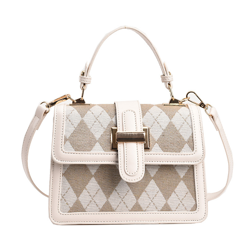 Bags For Women 2024 Spring New Trendy High-end Fashion Versatile Plaid Crossbody Bag Popular Fashion Single Shoulder Small Square Bag_voghion.com