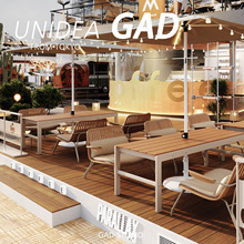 芭蕉沙发椅户外酒吧咖啡厅外摆桌椅组合露天露台西餐厅烧烤庭院