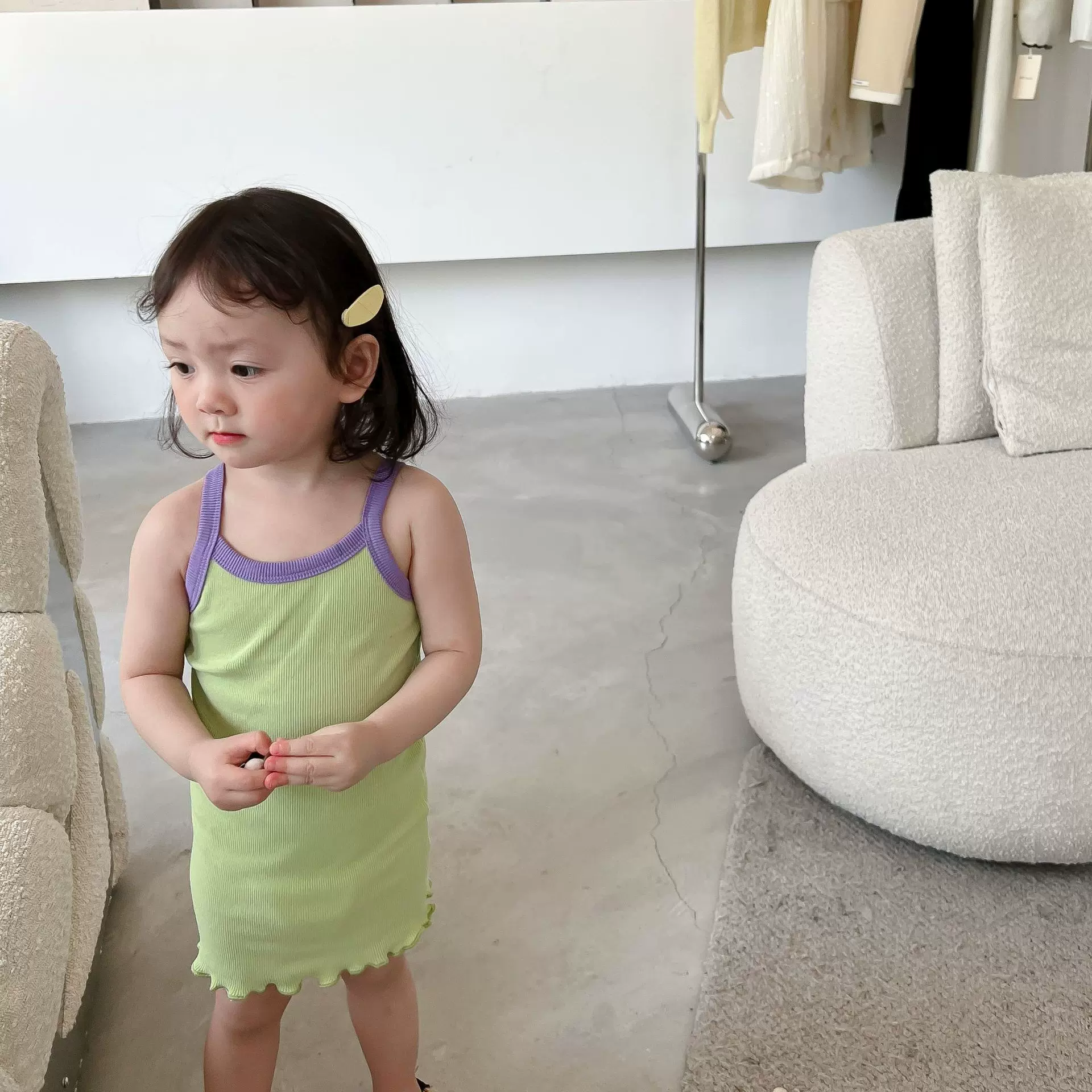女童连衣裙夏季漂亮宝宝2024新款休闲洋气吊带裙小女孩洋气背心裙