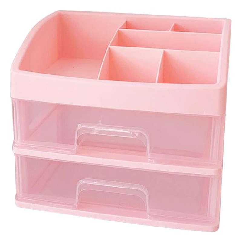 Caja de almacenamiento de cinta de escritorio tipo cajón de plástico estilo ins estudiante a prueba de polvo transparente cuidado de la piel cosméticos estante de almacenamiento