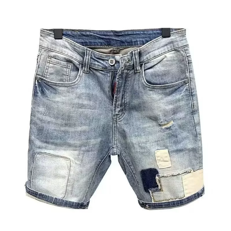 Летняя ретро джинсовая юбка, шорты, эластичные брюки, Slim fit