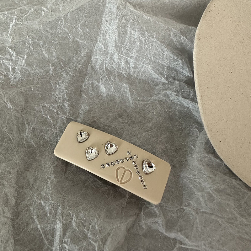 Niche Sød Cool Powder Diamant Kærlighed Grib Clip Haj Clip Diamant Carving Hår Grib Baghovedet Dame Clip Hårnåle Hårtilbehør_voghion.com