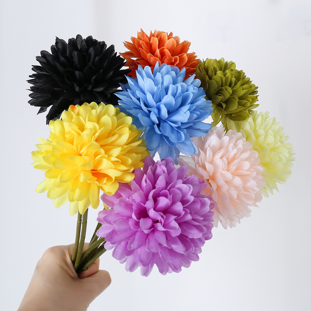 Simulación de flores de rama única crisantemo sala de estar en el hogar mesa de comedor flor flor artificial fotografía flores falsas fabricantes de props al por mayor flores falsas