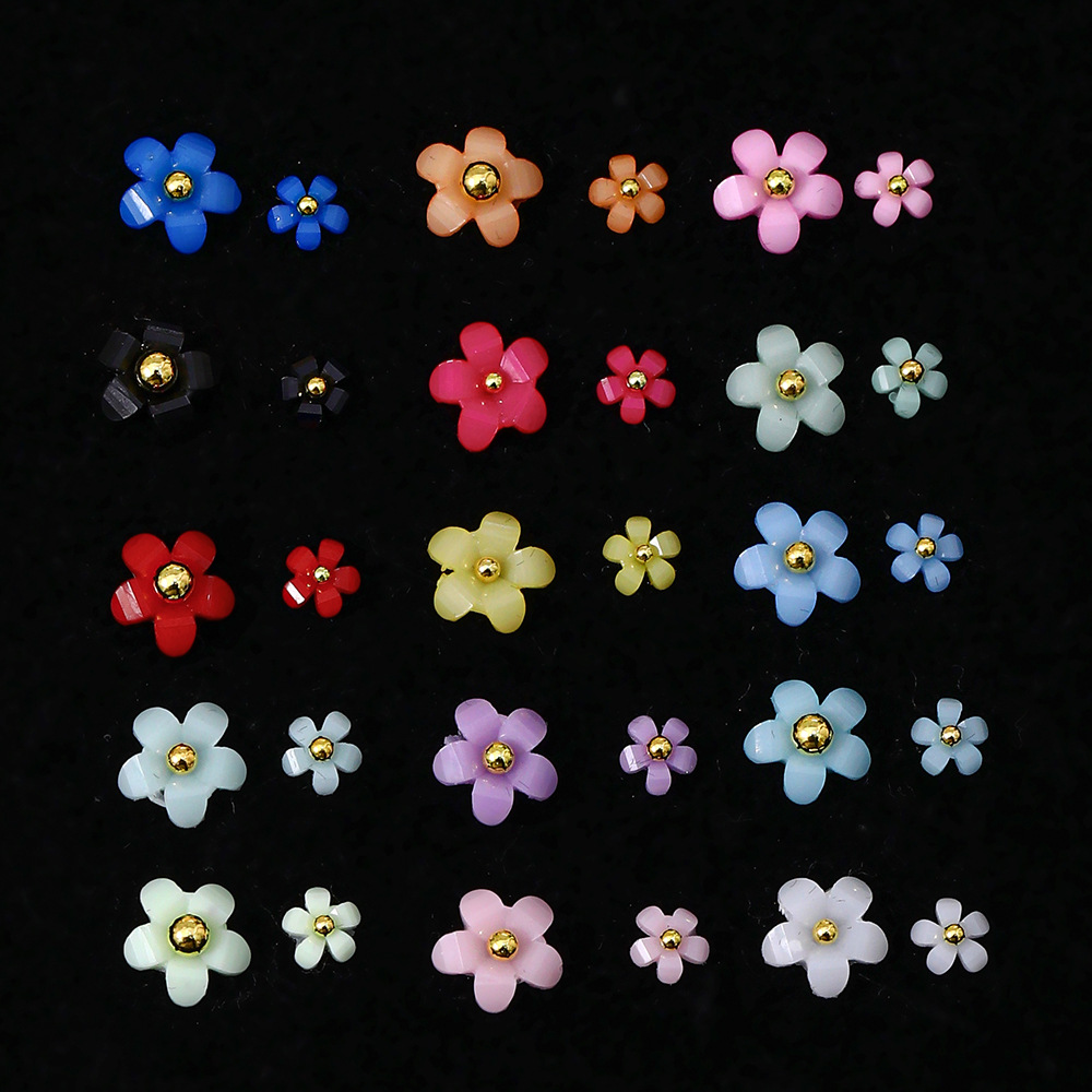 Gemas Planas de Resina para Uñas de Cinco Pétalos Decorativo DIY para Arte de Uñas image 4