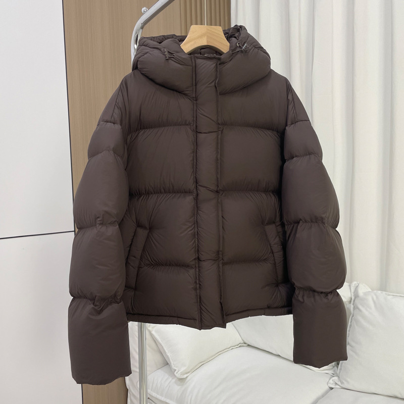 平湖羽绒服女短款2025新款连帽小个子白鸭绒面包服品牌女装批发|undefined
