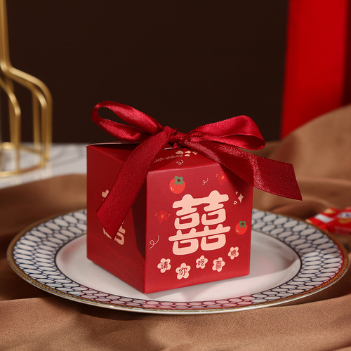 Wedding Celebration Happy Candy Box Wholesale Chinese Style Gift Packaging Box Marriage Engagement Candy Gift Box