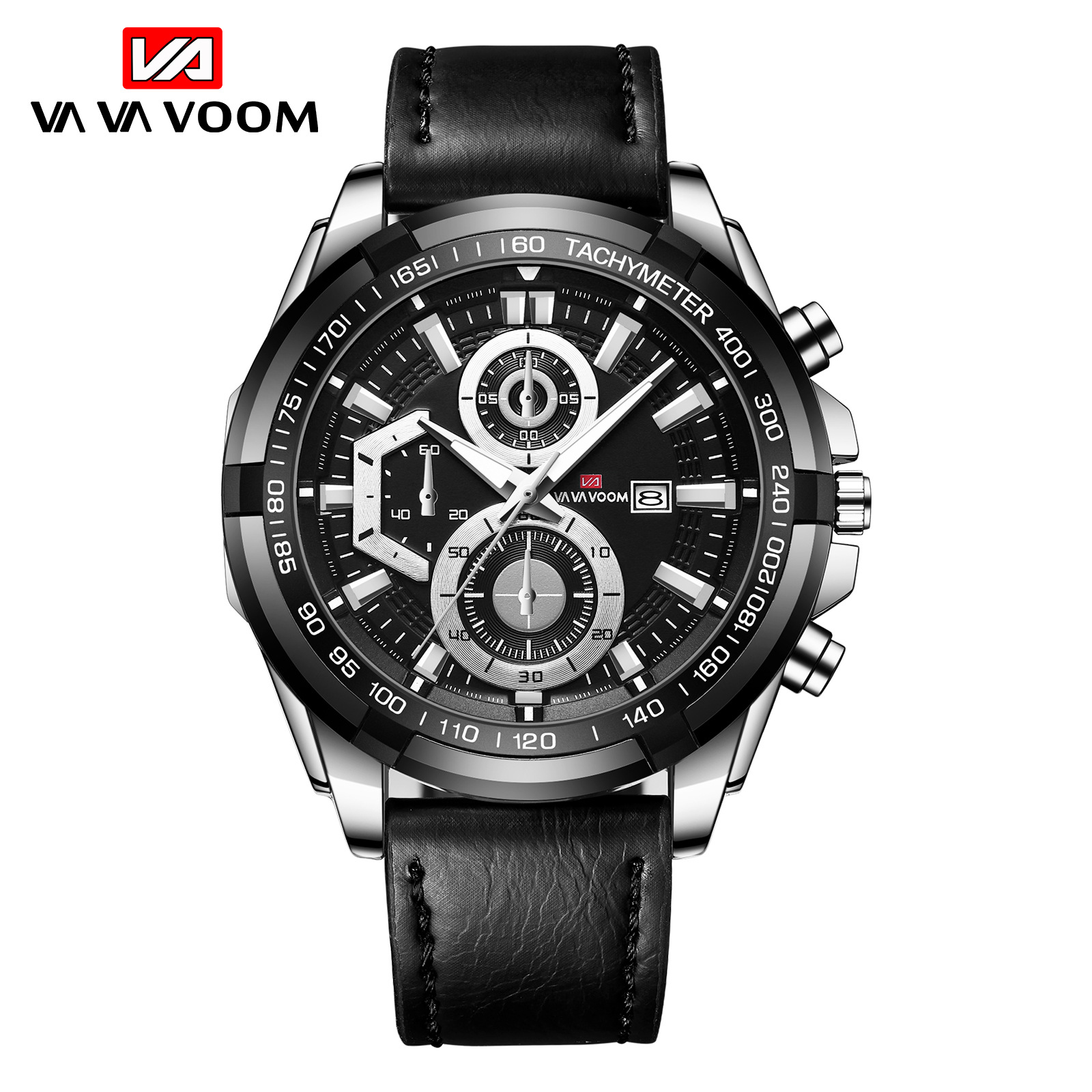 VAVA VOOM 2321 nuevo cinturón personalizado creativo movimiento de cuarzo calendario los hombres reloj al aire libre