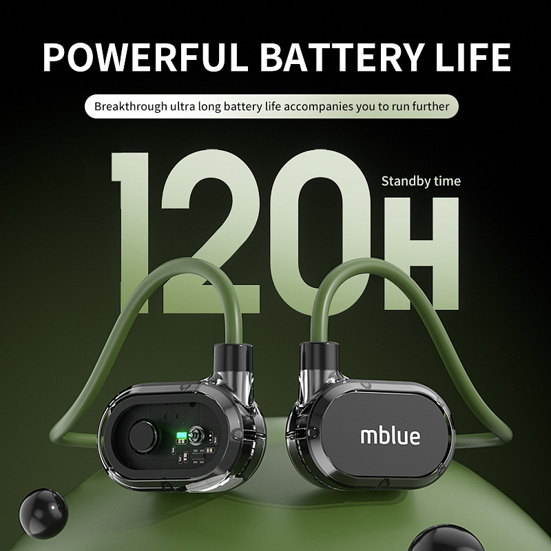 2025新型魅藍mbluh 02骨伝導bluetoothイヤホンは無線で耳をかけないスポーツのランニング首をかけます。|undefined