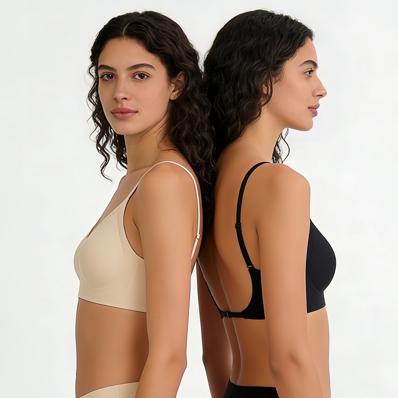 Wireless Seamless Bra Sexy Lingerie With Cross Back Design_voghion.com