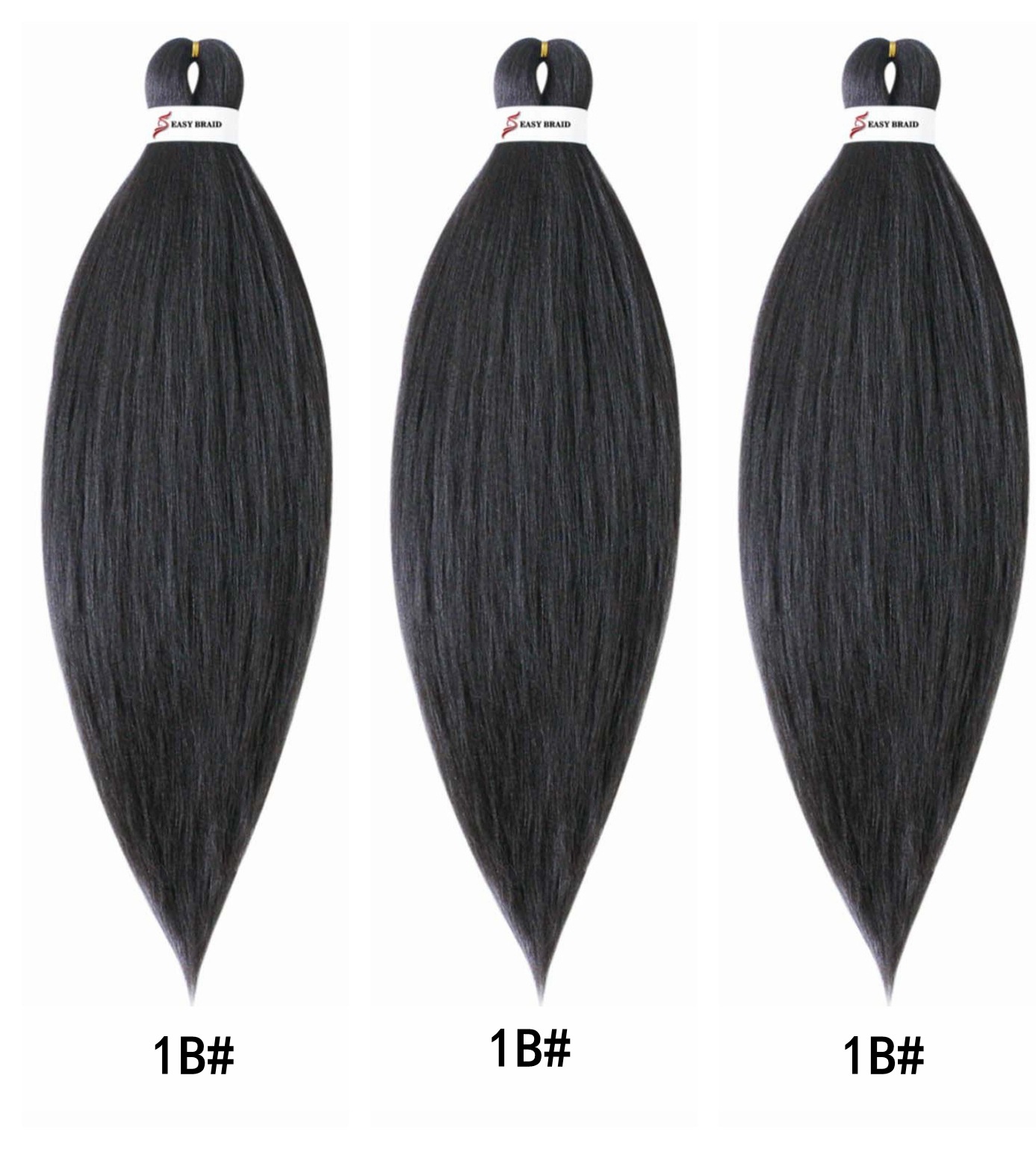 EZ gran trenza fibra química ignífugo filamento africano sucio aguja de trenza 3X fácil trenza cabello de tres piezas conjunto de pelucas