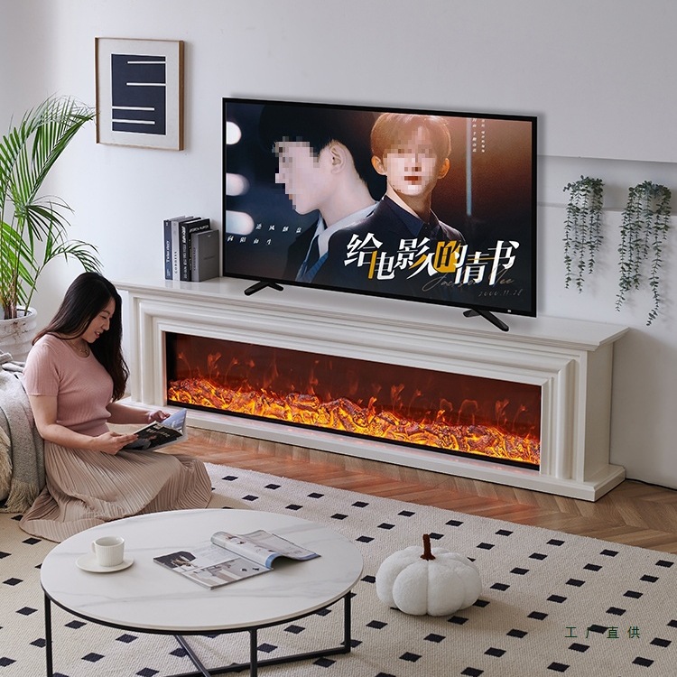 1.5/1.8/2.2/2.4米法式壁炉电视柜一体 美式家用客厅仿真火焰装饰