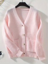 H 33117 Casual Knit Cardigan Sweater ��ʿ��֯���� �羳