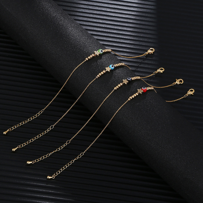 Fashion Devilu0027S Eye Star Copper Beaded Bracelets 1 Piece