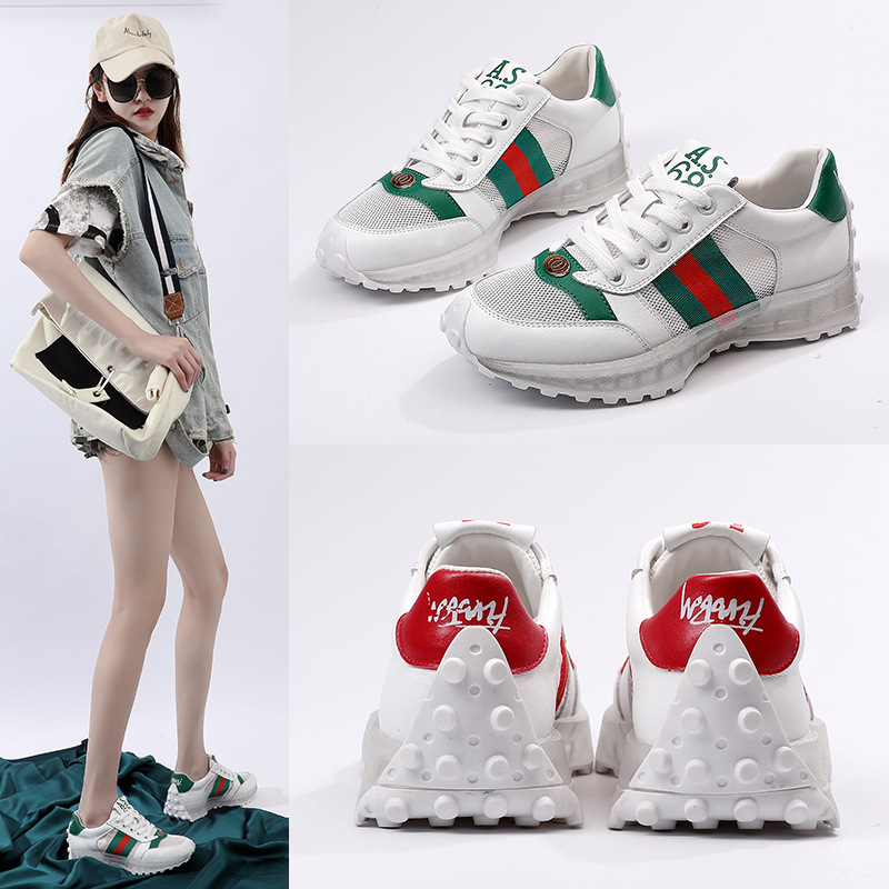 阿甘鞋女2021夏季新款女鞋网面运动休闲鞋透气增高鞋子厚底老爹鞋|ru