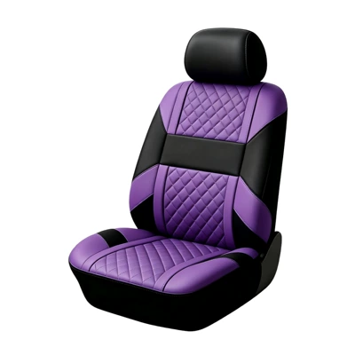 horizontal stripe diamond pattern 9-piece set | Seat cushion, seat cover - purple-2-piece-set-front-row-single-seat