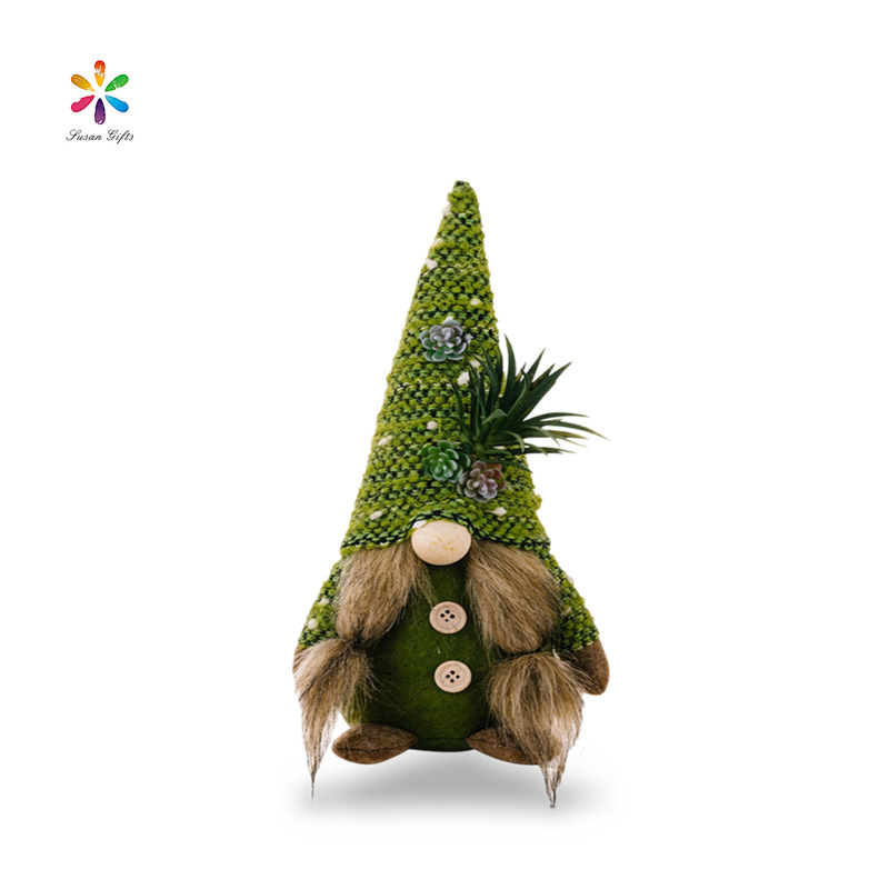 2025 クロスボーダークリスマス装飾ニット帽子多肉植物顔のない人形ノームルドルフ人形ホームホリデー|undefined