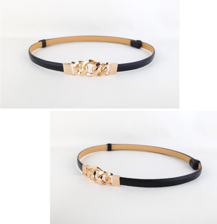 Korean Version Of Chain Buckle Adjustable Thin Belt display picture 1