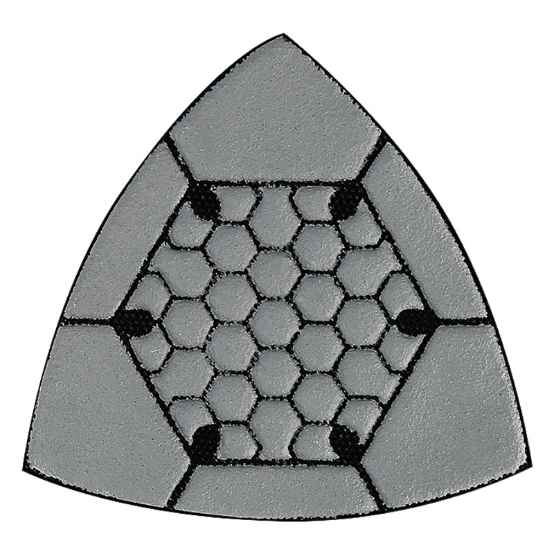 Diamante pieza de molienda en seco triángulo mármol piedra de cuarzo granito pulido y pulido universal tesoro piedra pieza de pulido en seco