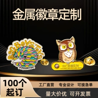 金属徽章定制 珐琅烤漆滴胶胸针校徽班徽企业logo文创纪念章定做