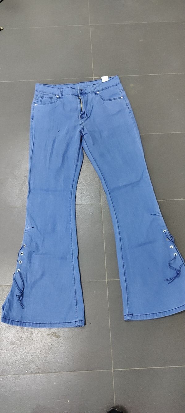 Women's Daily Streetwear Solid Color Full Length Washed Flared Pants Jeans display picture 6