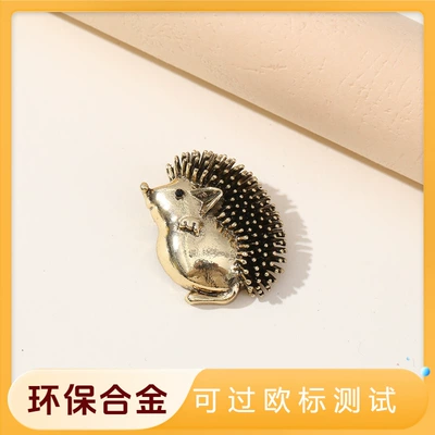 Cross-Border Cute Enamel Oil-Drip Yaxa sancaqları - golden-hedgehog-size-38731cm-weight-1551g