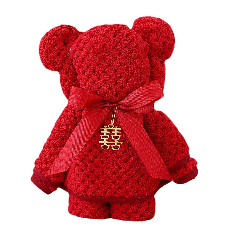 サンゴの毛の熊のタオルの結婚祝いのプレゼントのアイデアの結婚祝いのお祝いの店のお返しの置物のパイナップルの格のスーツの贈り物|undefined