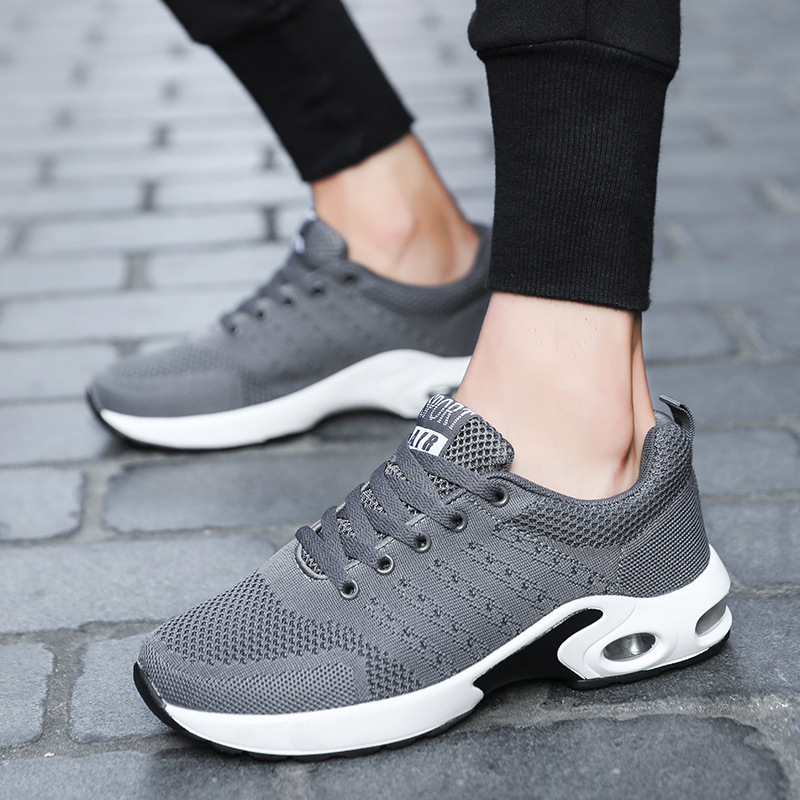 Zapatilla de deporte de los hombres 2023 nuevos zapatos de moda Zapatos casuales de fondo suave real vuelo tejido cojín de aire zapatilla de Deporte Zapatos de los hombres