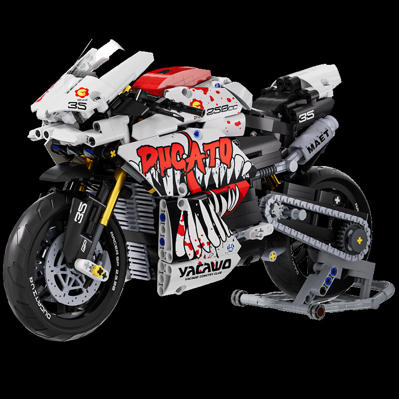 1:10 ヴェノムドゥカティオートバイトラックバージョン少年オートバイ diy 微粒子ビルディングブロックおもちゃの装飾品|undefined