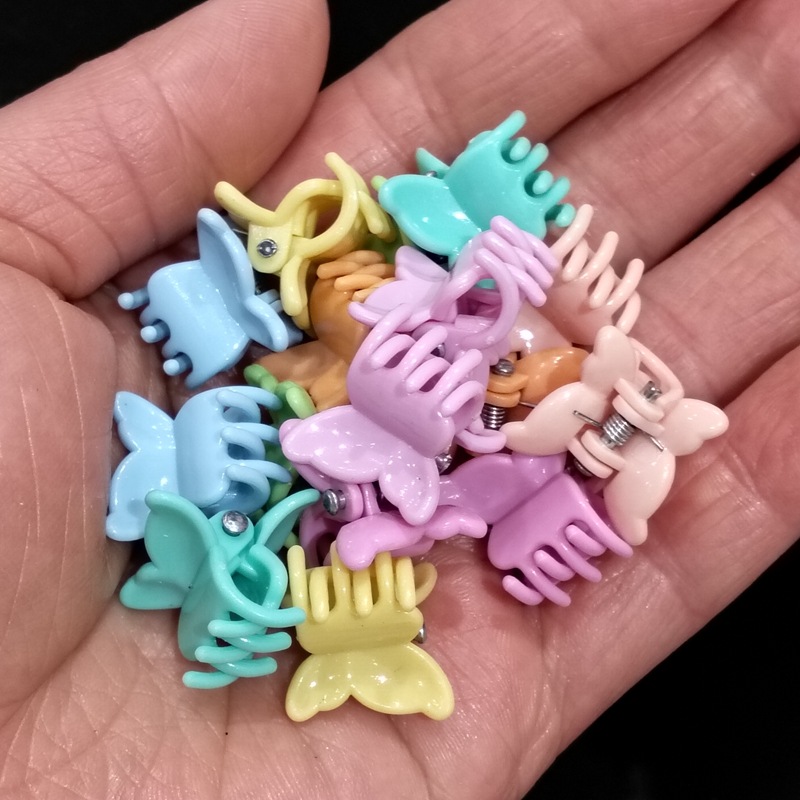 1.5cm 컬러 나비 혼합 색상