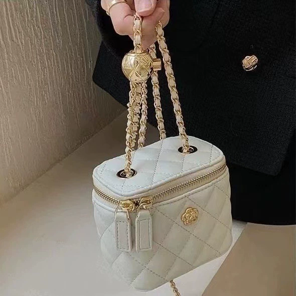 Мини-сумка-цепочка, стеганая PU через crossbody, одно плечо, коллекция 2023, маленькая