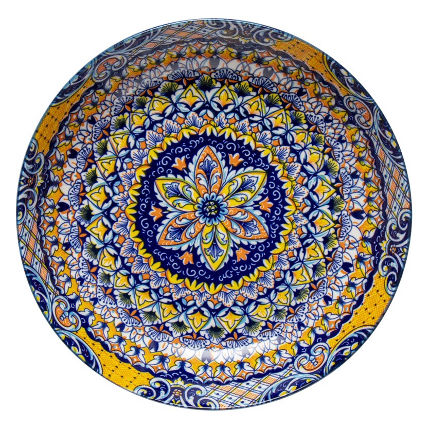 Cross-Border Bohemian Plates, Ceramic Dinner Plates, Dishes, Bowls and Plates Set, Soup Bowls, Dumpling Plates, Amazon Hot-Selling Items