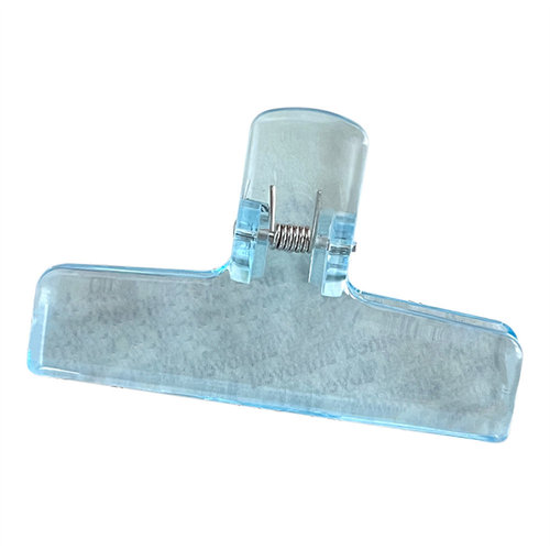 High-Quality Transparent Jelly Folder Student Exam Clip Acrylic Clear Transparent Long-Tail Clip Ice-Transparent Storage Clip Wholesale