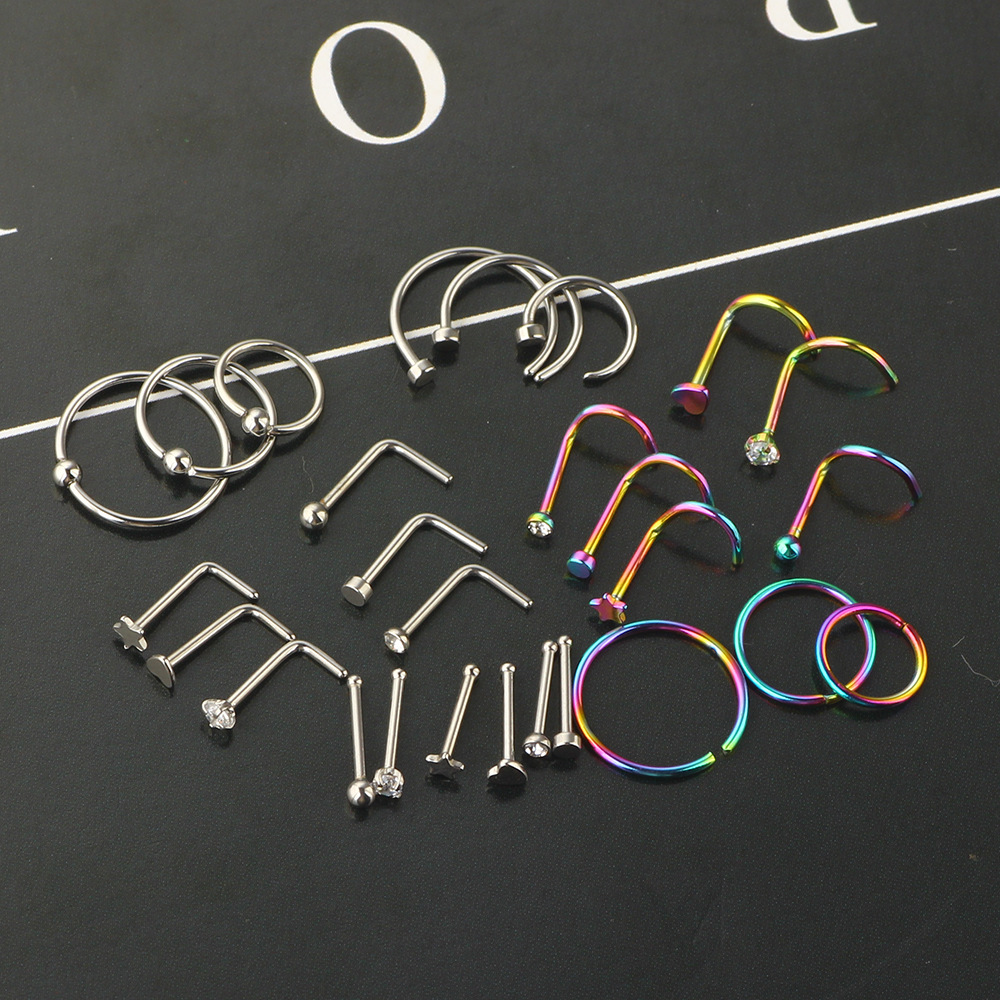 Pointed titanium steel lip stud product view